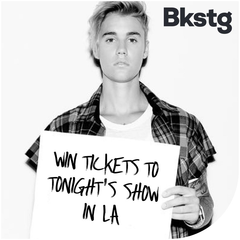 Bkstg's tweet photo. 1st of 4 tasks in order to win #BieberBkstgLA tickets is up. Next one at 10:30am. Good luck. https://t.co/f0UGelvnW1 https://t.co/onYhQP3rbB