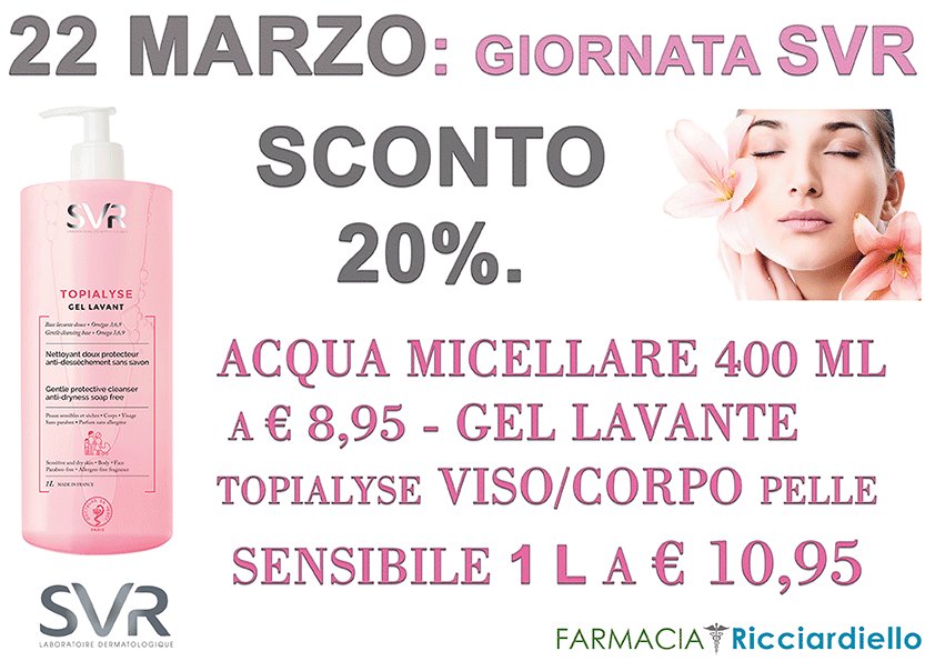 RicciardielloF's tweet photo. #SVR #farmacia #sconto20%#ognidueprodottipochetteominitalieacquamicellareomaggio #giornatapromozionale #cosmetica https://t.co/9FUVZqSEWS