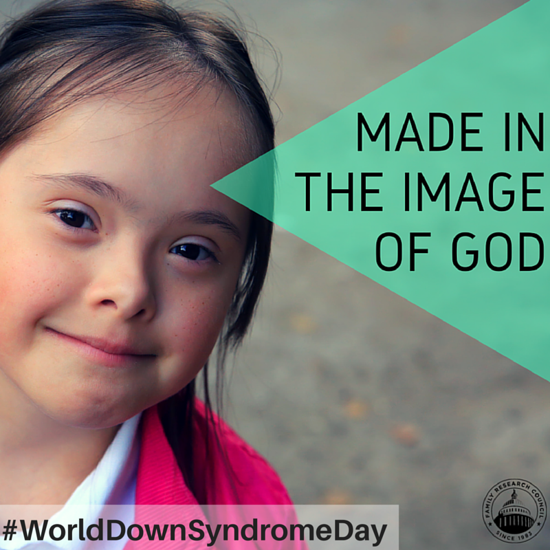 FRCdc's tweet photo. Every life has meaning, and every human being is made in God's image. #WorldDownSyndromeDay https://t.co/Fy3zsbjrkf