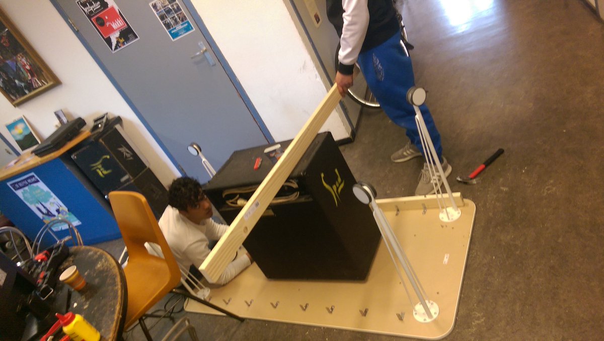 studio1824's tweet photo. En we hebben de mix tafel in elkaar gezet en verstevigd... Hij is klaar voor gebruik... https://t.co/oJamlLx1jN