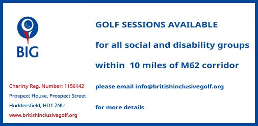 BInclusivegolf's tweet photo. Golf sessions available for #disabilitygroups and #socialgroups in #Yorkshire & #Lancashire day time only. https://t.co/6AQ8T7SzNq