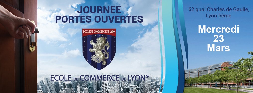EcoleLyon's tweet photo. Nous vous accueillons lors d'une #Journeeportesouvertes Mercredi 23 mars dans nos locaux. Venez nous voir ! #eclyon https://t.co/nUx0uvGBXL