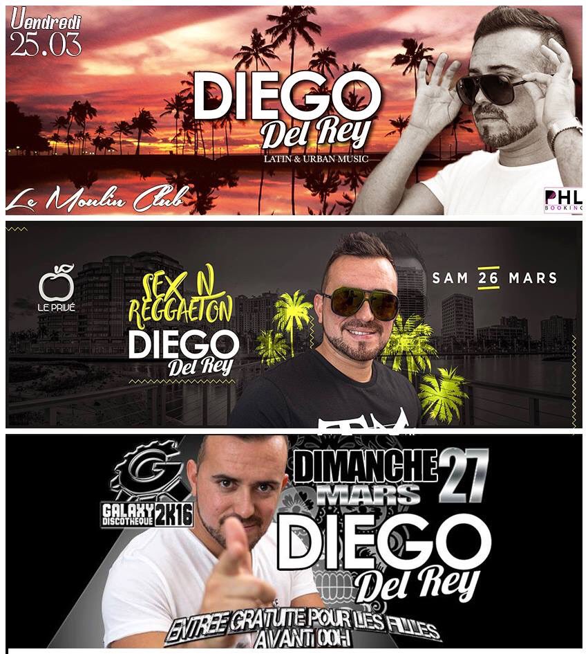 DjDiegoDelRey's tweet photo. Il n'est que lundi mais je pense déjà au weekend!
Vendredi #LeMoulinClub 07
Samedi #LePrive 30
Dimanche #LeGalaxy 26 https://t.co/PmwGr6Xva4