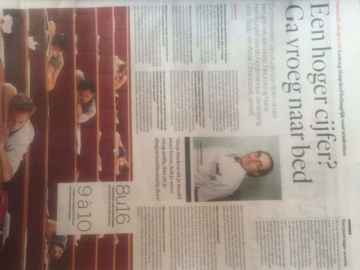 Een hoger cijfer? Ga eerder naar bed <a href="/parool/">Het Parool</a> #opvoeden #onderwijs