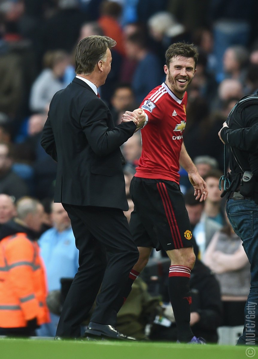 ManUtd's tweet image. .@Carras16 wants to use Sunday's win at Man City as a catalyst for #mufc's top-four push: bit.ly/1VvDTir