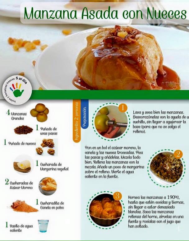 Una opción deliciosa y sencilla para comer manzanas #postre #recetas #BuenLunes