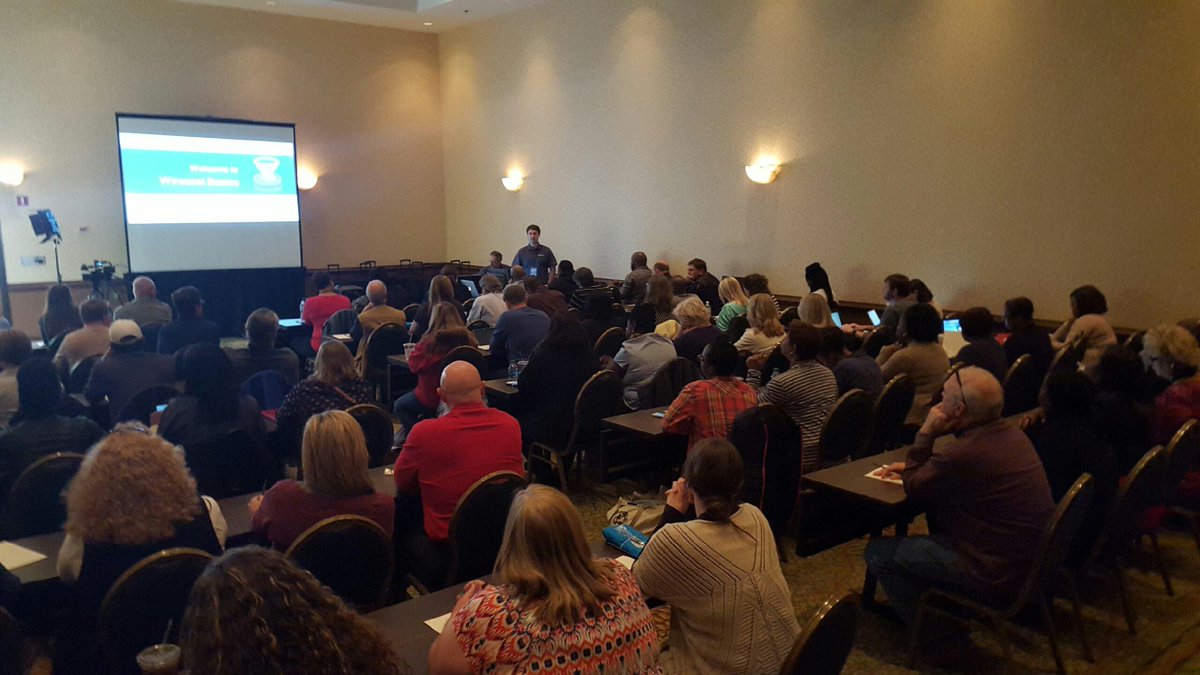 ESENetworks's tweet photo. We have a full house for our Wirecast Basics session! Thanks Telestream for speaking with our teachers. #ESESummit https://t.co/6sXbSpnnD6