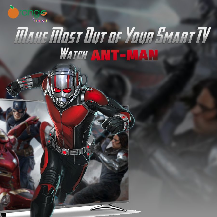 OrangeLEDTVs's tweet photo. Make most out of your smart to with Ant-man with 4kUHD Results on Orange Smart TV ! #Orange #SigmaPk #Antman https://t.co/e2zI3kp7o0