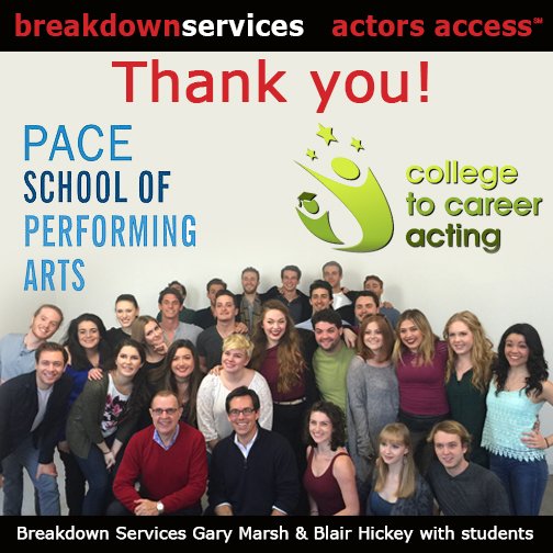 ActorsAccess's tweet photo. .@breakdownsvs loved speaking with @PacePerfArts #PPALA2016 about @ActorsAccess! #actorsacess #acting https://t.co/iCn5d3U218