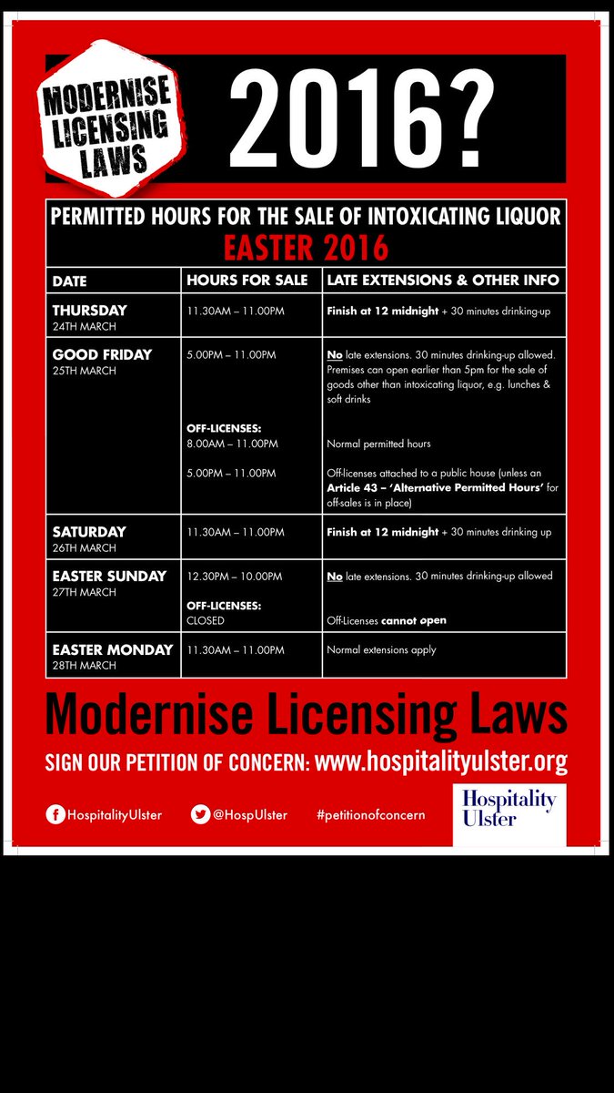 HospUlster's tweet photo. Can you understand the logic of Easter opening hours? Time for action- Petition for change https://t.co/vgoc2AiAxr https://t.co/nb3UBRW6d4