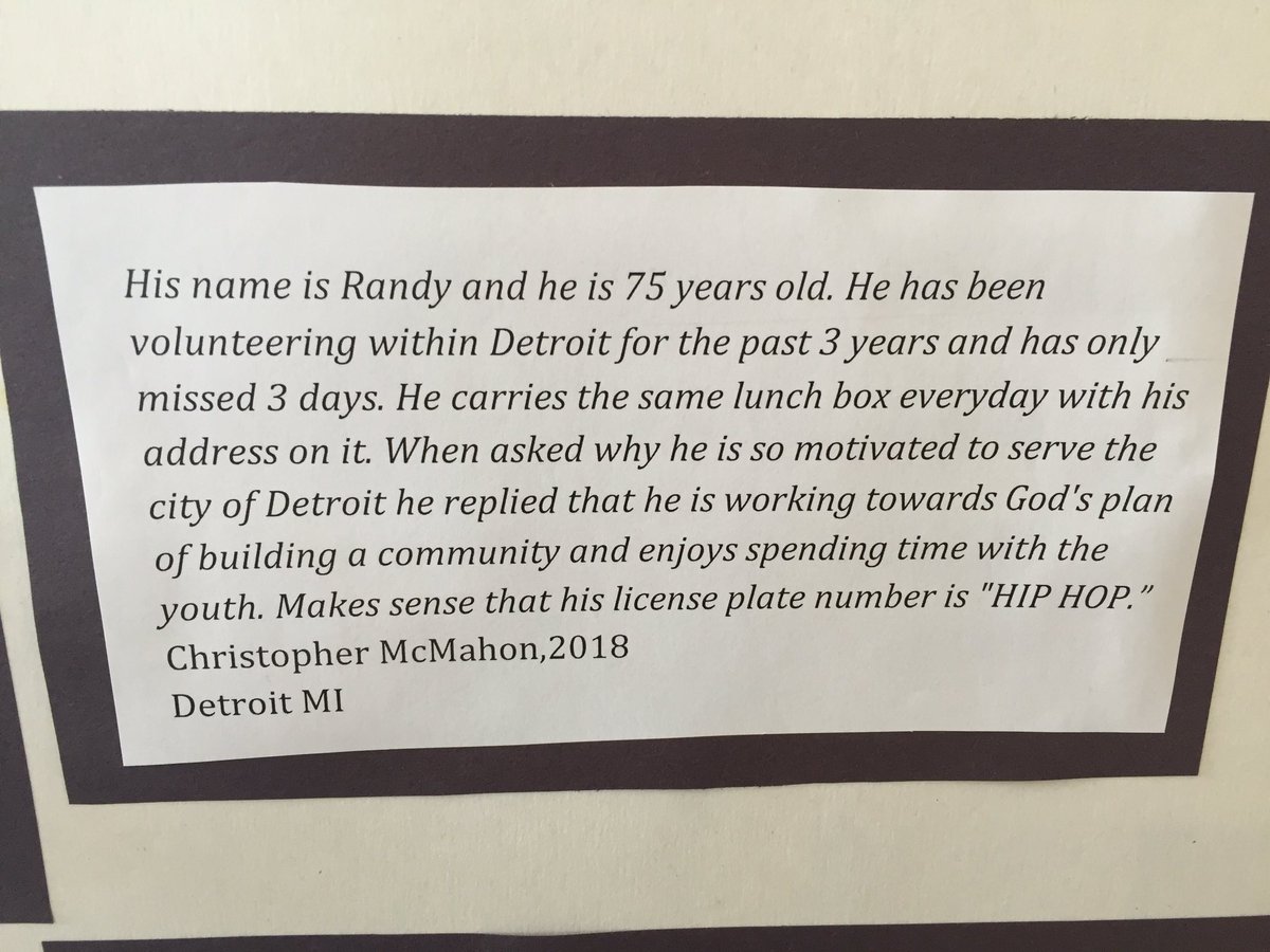 BCCampusMin's tweet photo. An inspiring individual in the Detroit, MI community also from this year's trip #bcFASTweek https://t.co/Bo4y6bAClo