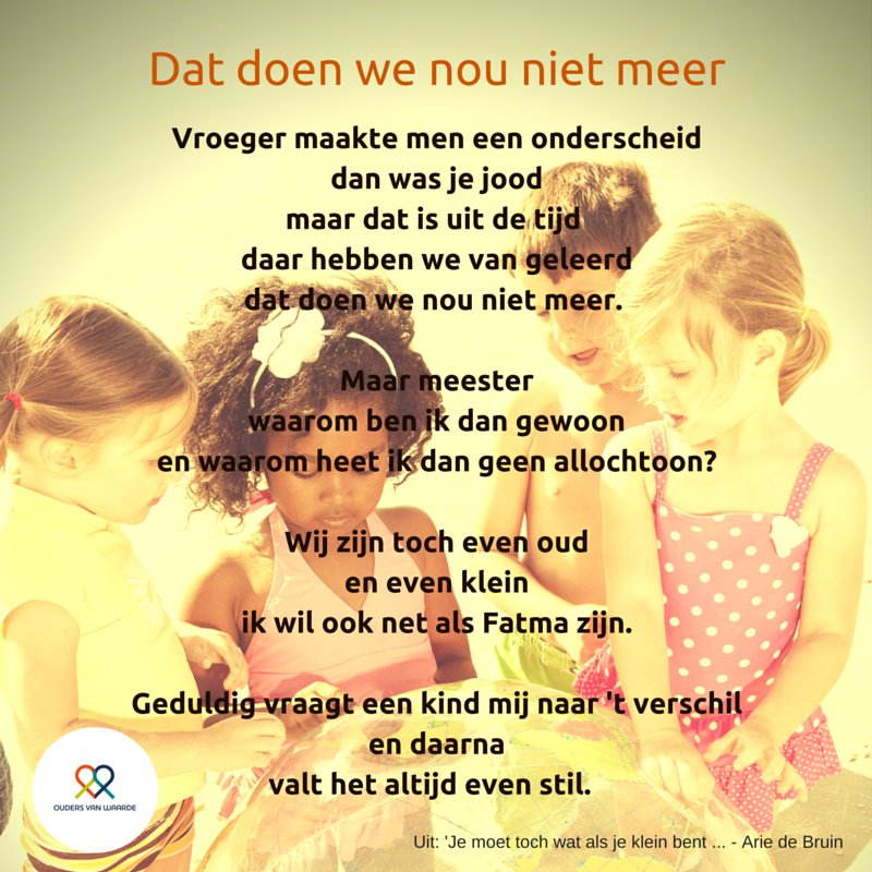 Mooi om over na te denken op de #dagtegenracisme en #dagvandepoezie