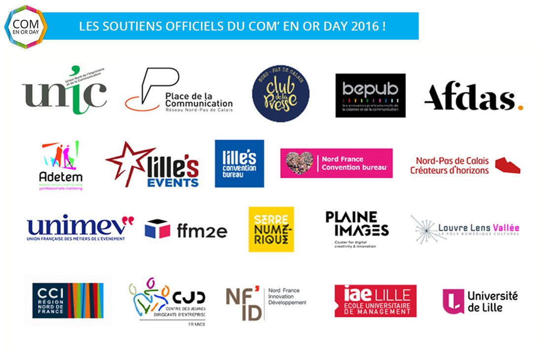 comenorday's tweet photo. L'équipe organisatrice du @comenorday remercie l'ensemble des partenaires soutien qui ont accompagné l'édition 2016! https://t.co/eEwuGot49y