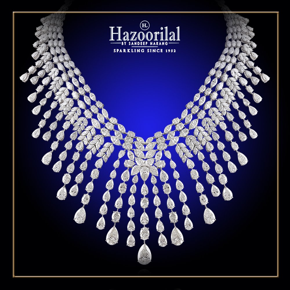 Hazoorilal online diamond necklace