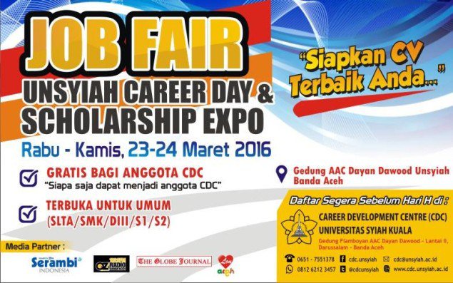 ILAcrew's tweet photo. CDC Unsyiah Kembali Gelar Pameran Bursa Kerja https://t.co/1evjML5ayL https://t.co/Xd87gbppkT