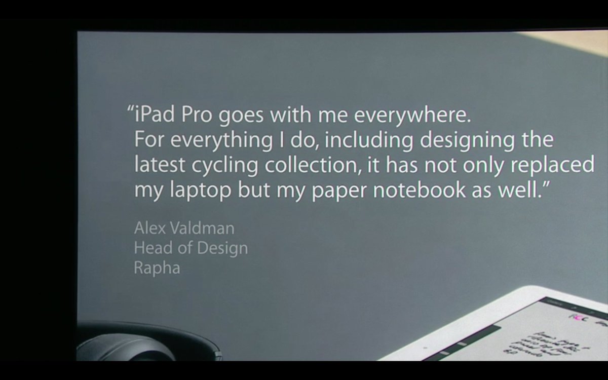 onemorething's tweet photo. Mensen zijn heel blij met hun #iPadPro zegt Phill. Daarom nu een kleine iPad Pro #datisfijn #OMTLIVE #AppleEvent https://t.co/WbE04VYy49