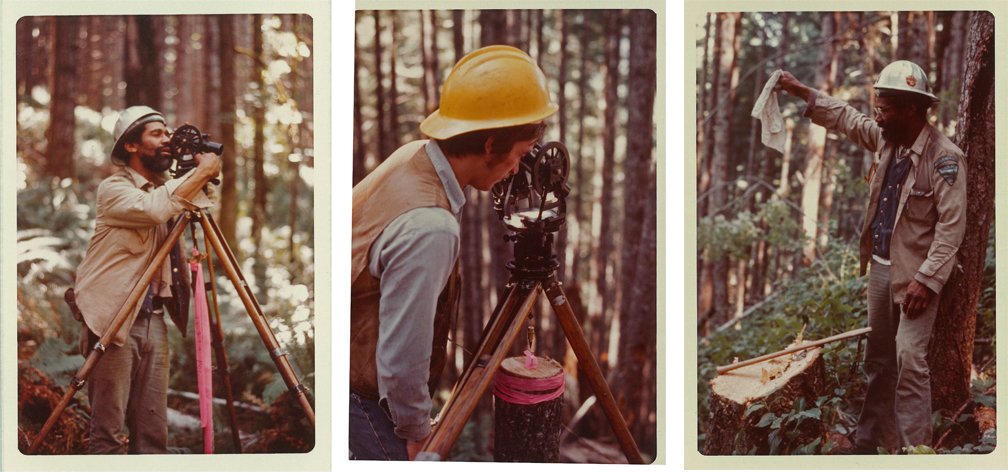 BLMOregon's tweet photo. While National Surveyors Week is a new thing, Cadastral Survey ain’t. Snaps from a '74 survey near Loon Lake. #7040 https://t.co/cMCzieLYjh
