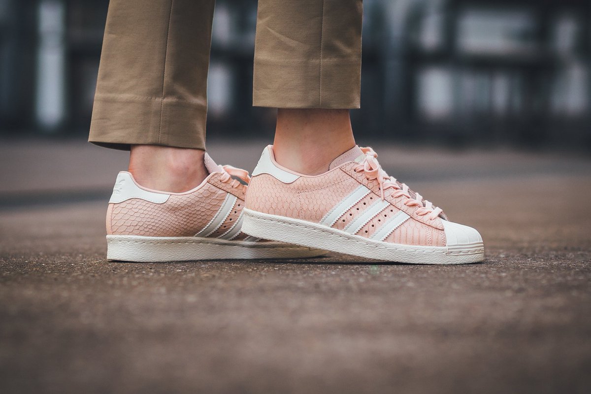 adidas superstar 80s blush pink off white