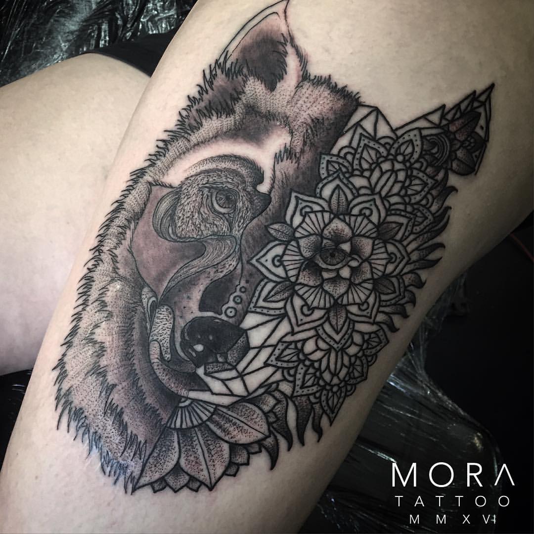D4LTattoo's tweet photo. Blackwork Wolf by @SimonMora_AA for bookings call in or email simonmora@design4lifetattoo.co.uk https://t.co/wYUnUjRKl3