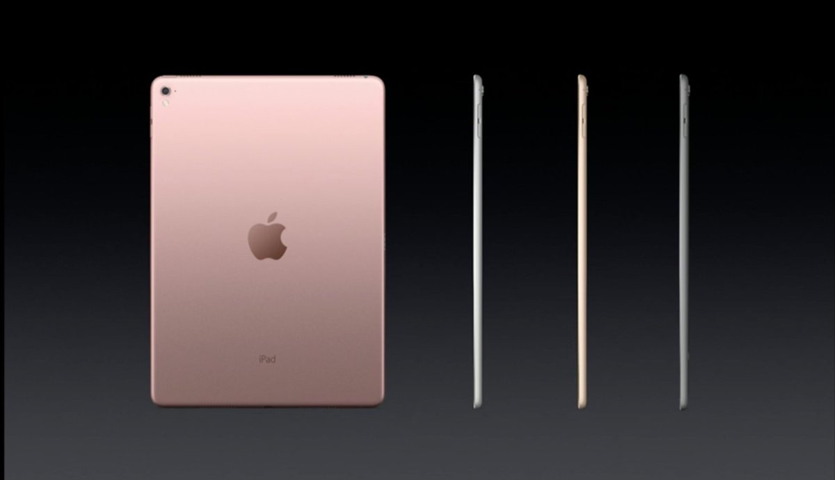 iZoneRD's tweet photo. EL iPad por primera vez disponible en rose gold #AppleEvent #letusloopyouin #HappeningNow #iZoneNews https://t.co/DOfHqlcEaK