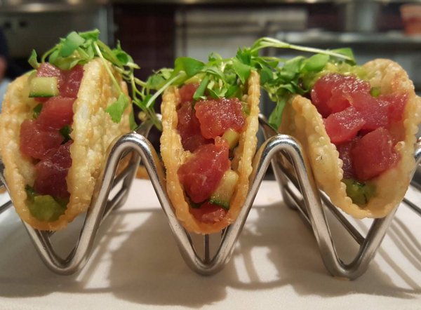 DineMarket's tweet photo. On #nationalcruncytacoday we’re opting for these fresh tuna #tacos from @lurefishbar #foodporn #foodie #foodislife https://t.co/aBUJnaEaUm