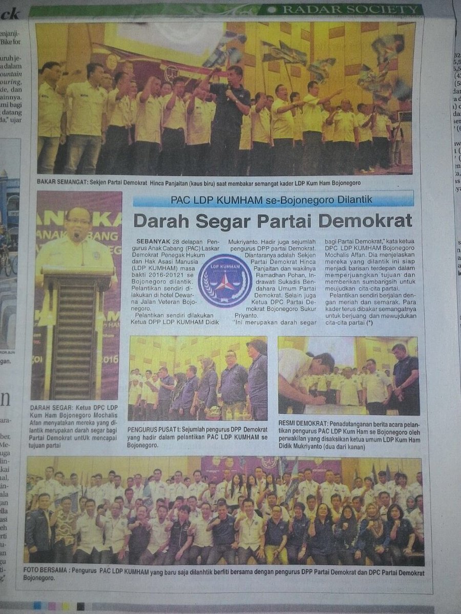 DidikMukrianto's tweet photo. Melantik DPAC Laskar Demokrat Penegak Hukum & HAM Se @Kab_Bojonegoro di sela" #SBYTourDeJava .Darah Segar @PDemokrat https://t.co/DU7fXg09jZ