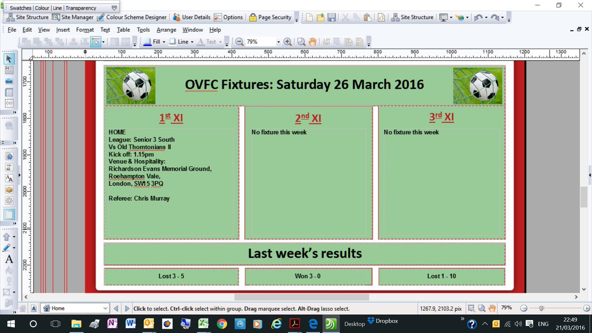 OVFootballClub's tweet photo. OVFC FIXTURES 26 MARCH 2016 https://t.co/M5KB3uZNST