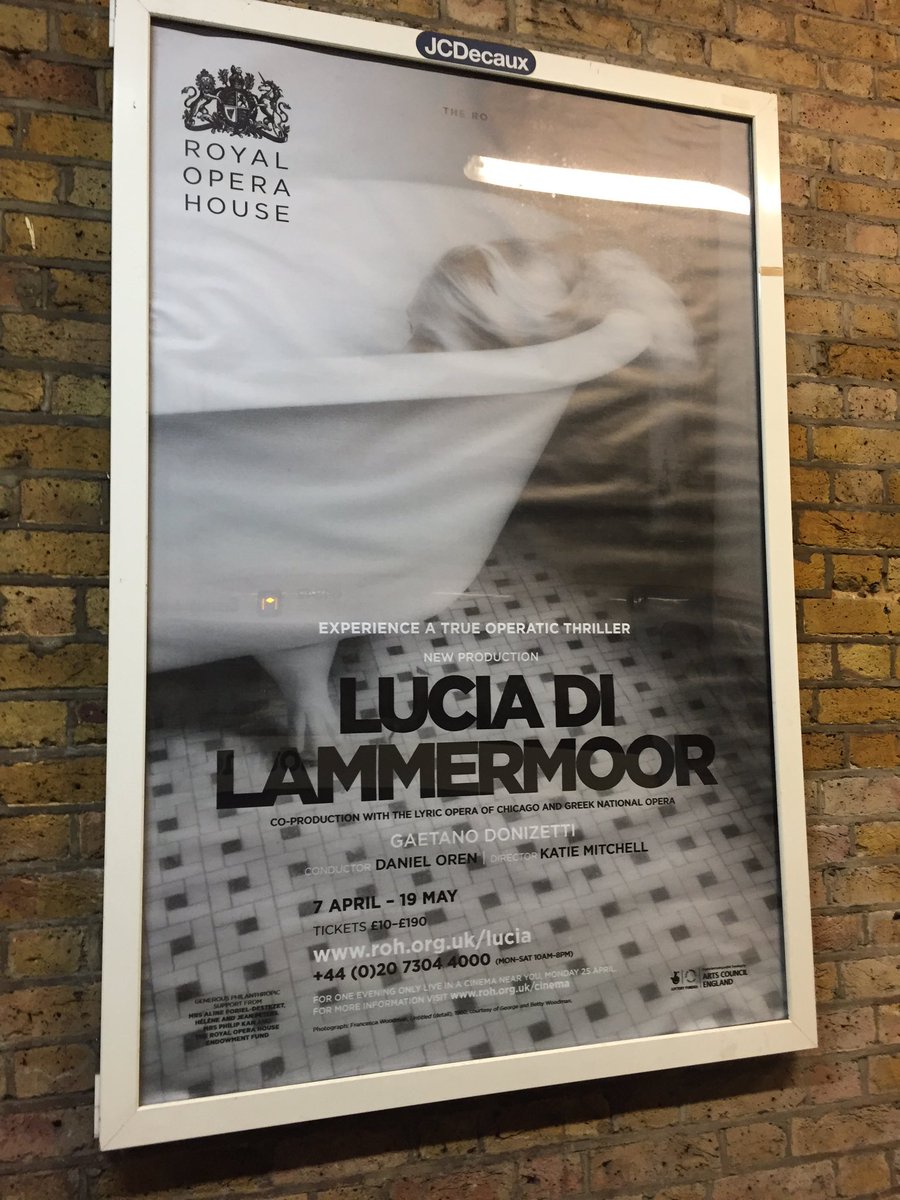 Homeward bound from an ace #ROHBoris and there's a poster for #ROHLucia which today we have been rehearsing onstage.