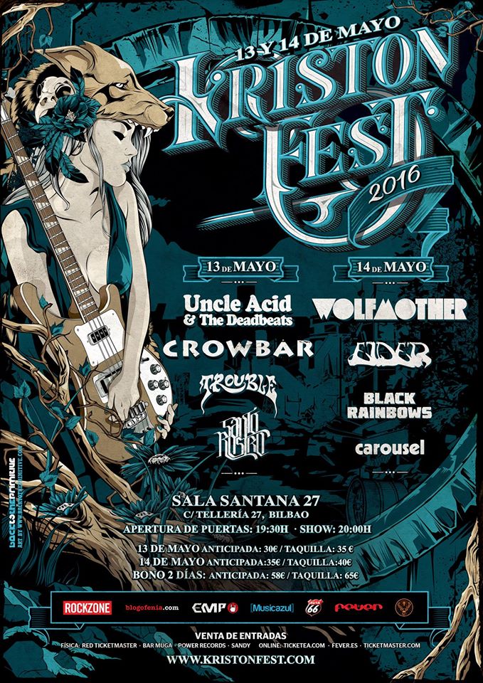 ¡Dos días de <a href="/kristonfest/">Kristonfest</a> con WOLFMOTHER, UNCLE ACID y CROWBAR entre otros! +info-&gt;
kristonfest.com