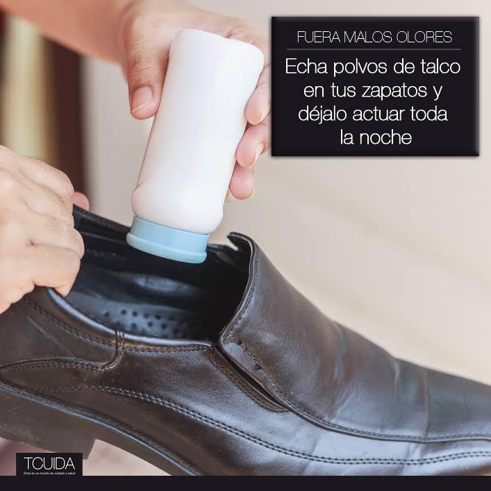 TCUIDA's tweet photo. Terminamos el lunes con un #TrucoTCUIDA: combate el mal olor de tus zapatos con los #polvosdetalco https://t.co/4zalp8Fekd