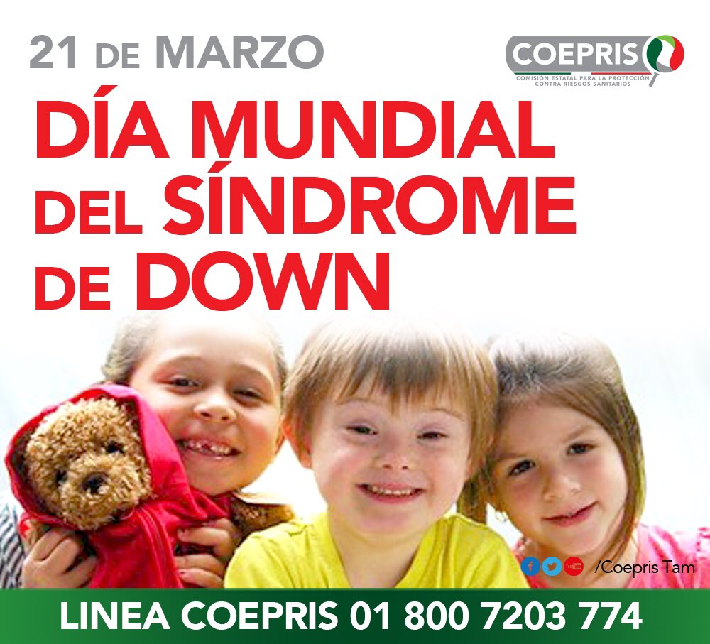 CoeprisTam's tweet photo. Hoy es Día Mundial del Síndrome de Down. Promovamos la inclusión y la iIgualdad. #DMSD2016 https://t.co/jMzkDeSLGR
