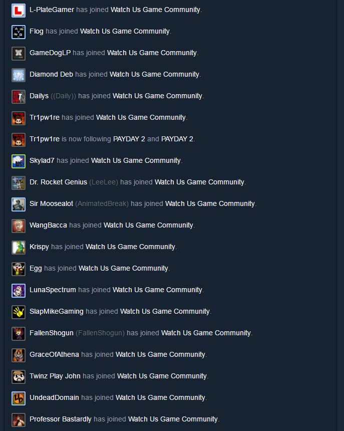 beutimusgaming's tweet photo. Steam activity feed from last Saturday. #WatchUsGame https://t.co/6yO62MUoGB