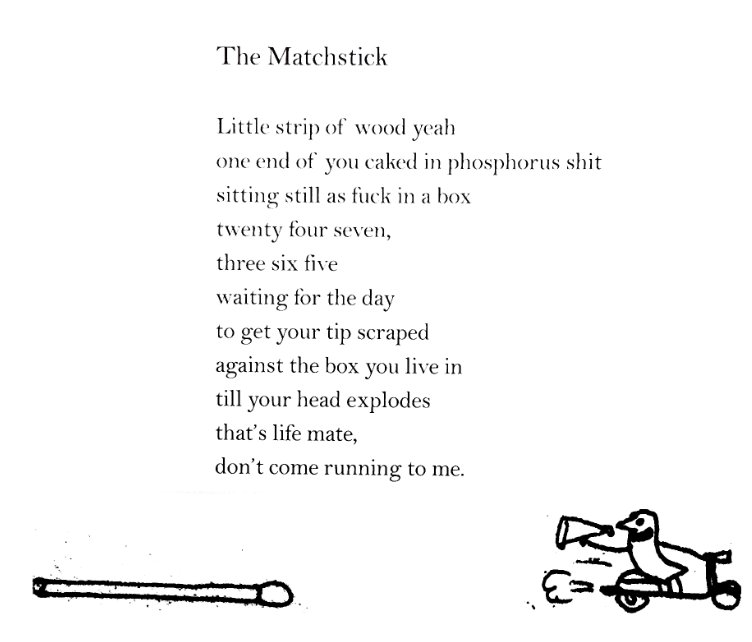 Poetry  Matchsticks