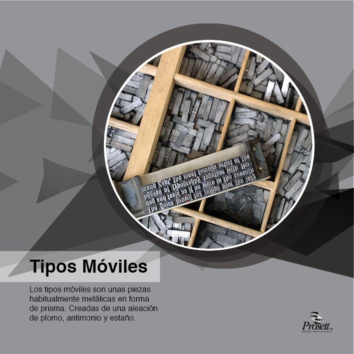 prosettc's tweet image. Cada pieza contiene un carácter en relieve invertido especularmente. Esta invención dio origen al libro moderno.