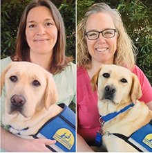 suttersacto's tweet photo. Meet Henry & Glimmer (handled by Siri & Jenn), 2 new facility dogs at #SCCS #ChildLifeProgram from @ccicanine. https://t.co/jTmtJbA4o9