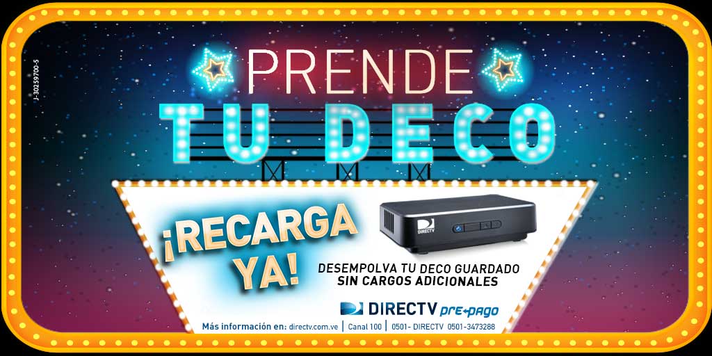 DIRECTVVE's tweet photo. Desempolva y #PrendeTuDeco, sin costos adicionales, sólo recarga tu plan #DIRECTVPrepago ¡Y LISTO! https://t.co/ABvaTyxwcF