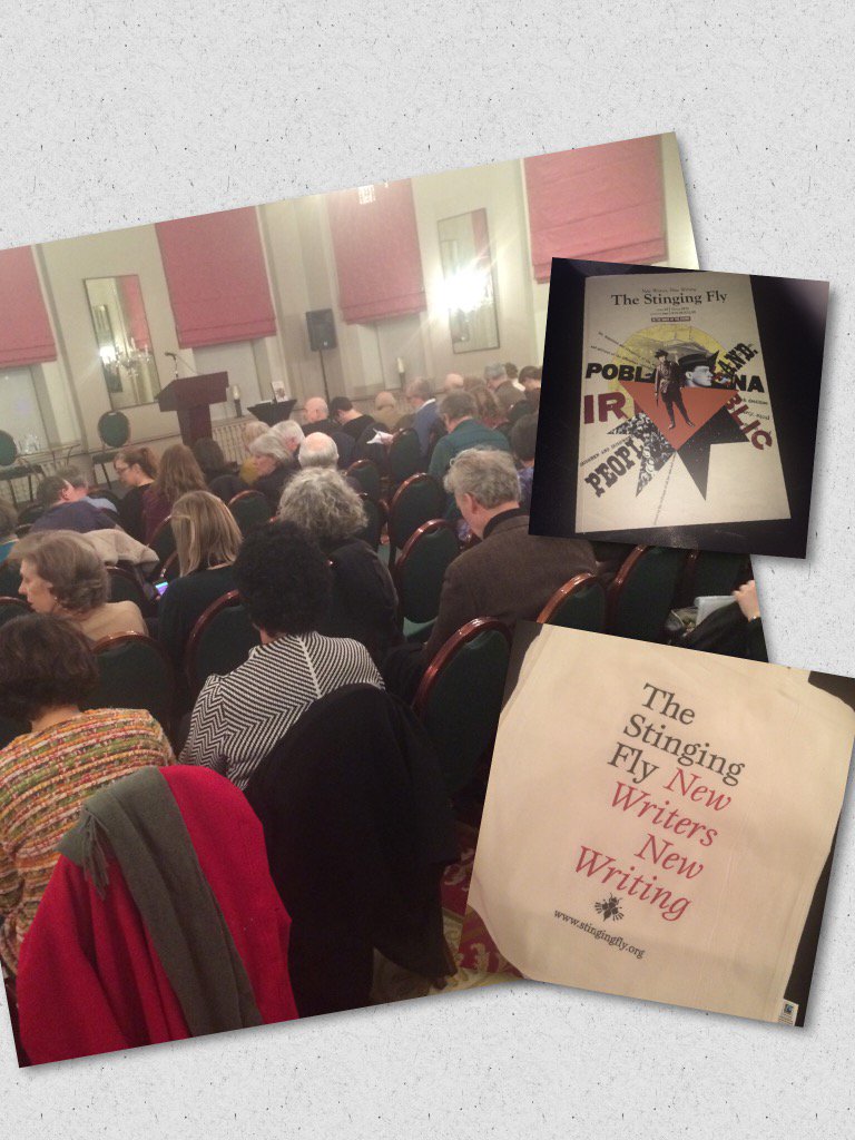 simontrewin's tweet photo. A packed night in London to celebrate the #stingingfly's new 1916 edition. https://t.co/5bRJptew64