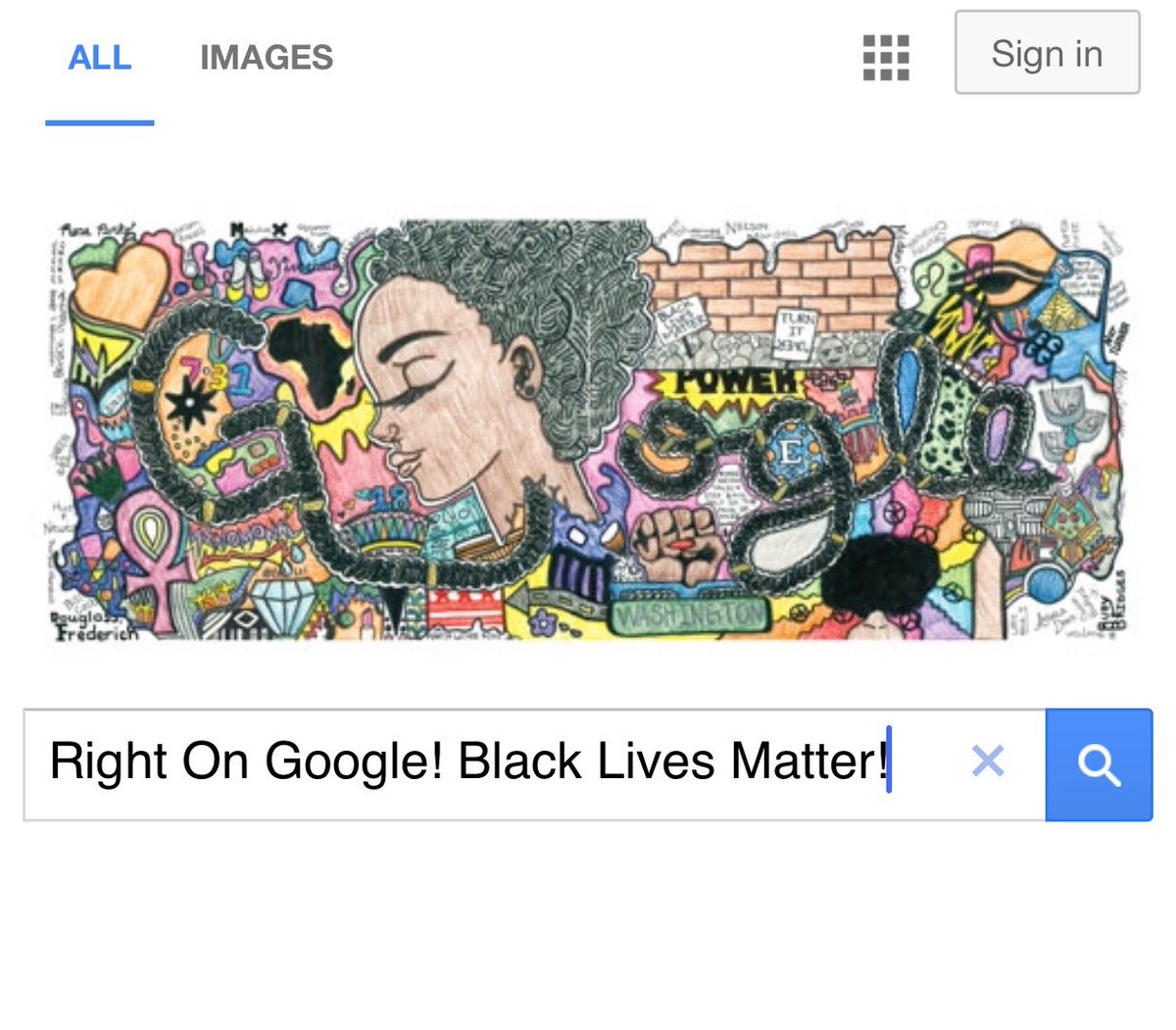 SpeakBeautiful's tweet image. #BreakTheInternet w/ this #GoogleLogo #GoogleHeader #RT #Repost #Share #TheyHearUs #BlackLivesMatter #ThankyouGoogle