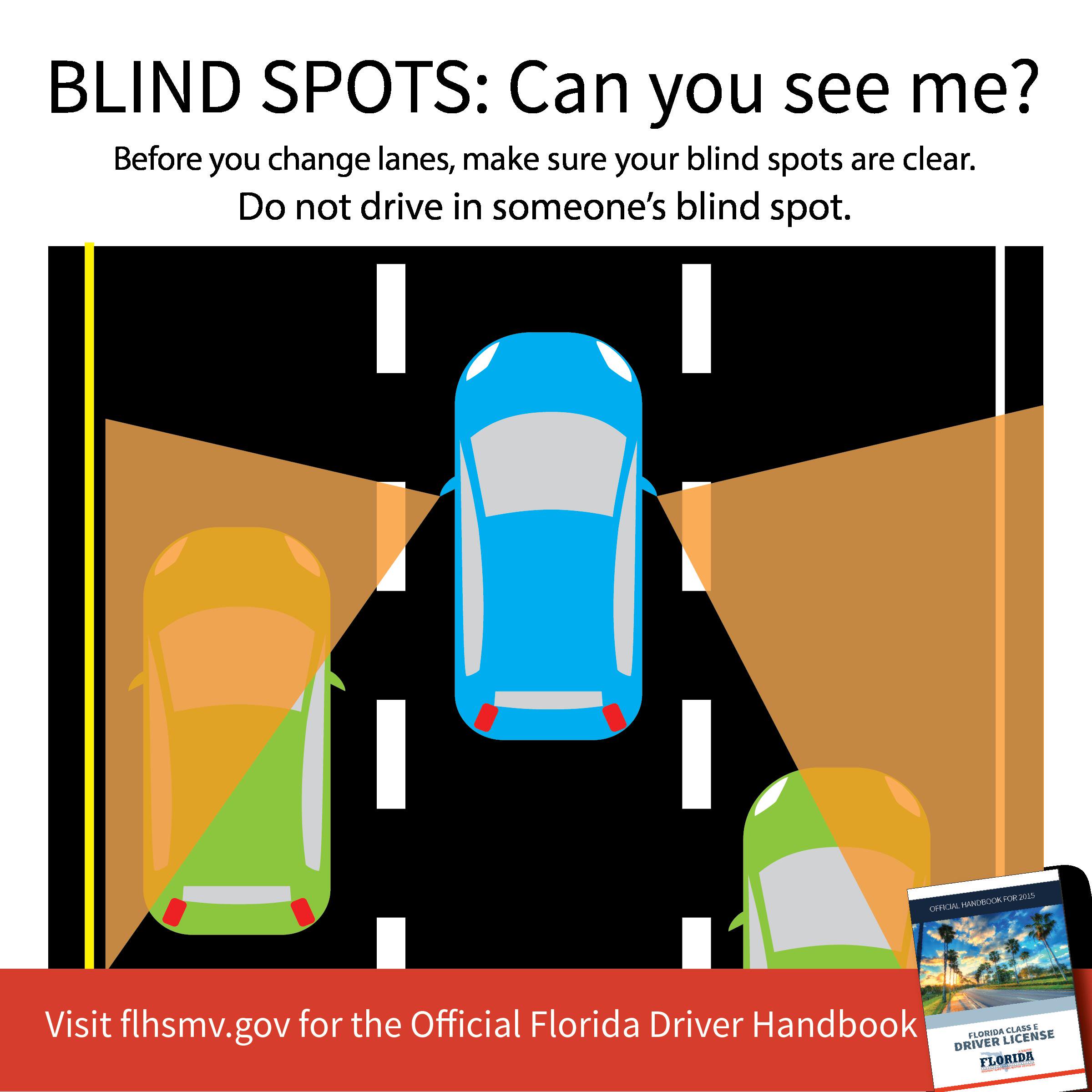 FLHSMV on X: &ldquo;Larger vehicles have larger blind spots. Blind spots 