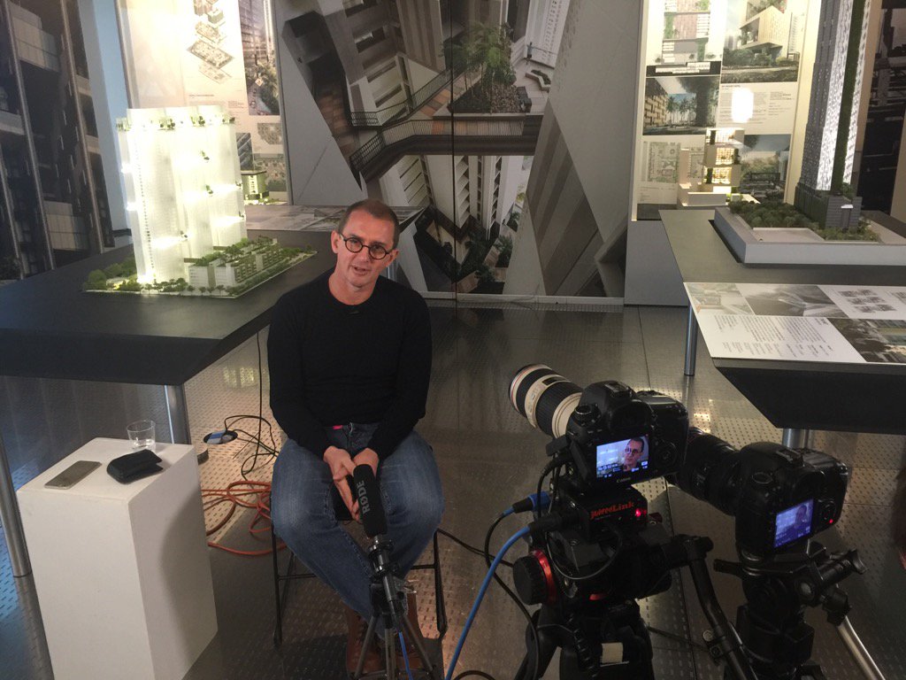 plane_site's tweet photo. Now interviewing @WOHAarchitects Richard Hassel @SkyMuseum discussing #hyperdense #tropical architecture https://t.co/50uzLCHmB7