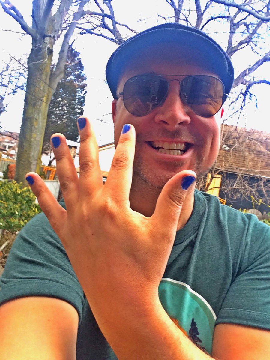 Splashnboots's tweet photo. Splash rocking the Blue nails!World Down Syndrome Day #bluenailcrew @WDSD_RAC_COSMO  #WDSD16  #WorldDownSyndromeDay https://t.co/Hfd0HjzVYX