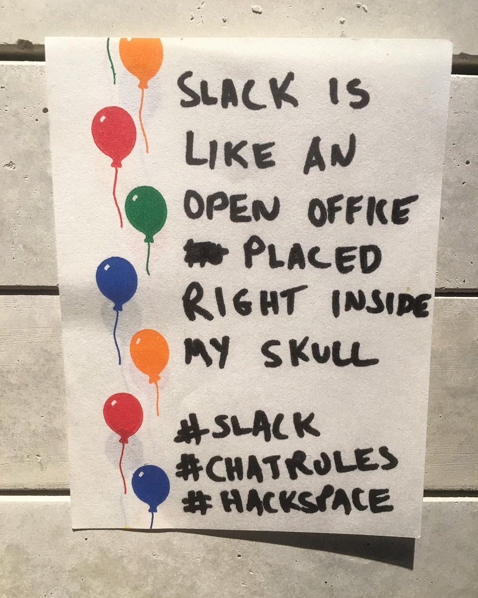 Art_Zoffany's tweet image. hansulrichobrist: Simon Denny SLACK IS LIKE AN OPEN OFFICE PLACED RIGHT INSIDE MY SKULL #slack #chatrules #hackspac…