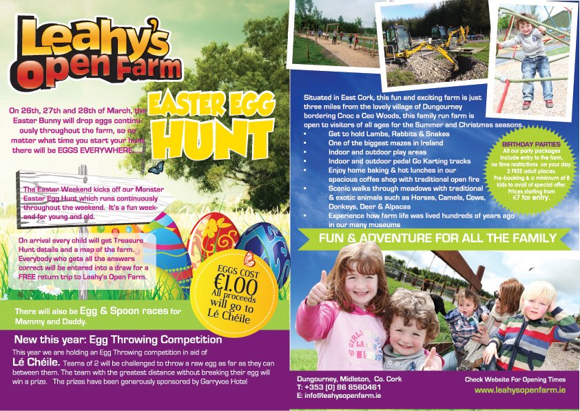 Go have some fun at Leahys farm this #Easter weekend-easter egg hunting yum! <a href="/Leahysopenfarm/">Leahy's Open Farm</a> yourdaysout.com/article/easter…