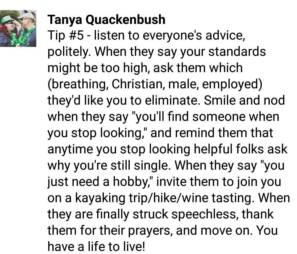 _southern_spice's tweet photo. Solid advice on #HowToBeSingle but still #HowToBeAChristian #HowTo #ForTheLove #FTL @JenHatmaker 😂💕👏👏👏 https://t.co/pqMrP7lr4E