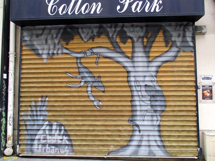 Art_mural's tweet image. #Paris3 Superbe rideau de fer de 2015 par #CodexUrbanus @codexurbanus #streetartparis goo.gl/kma5vv