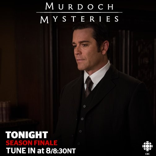 CBCMurdoch's tweet photo. Tonight Murdoch &amp; Ogden are threatened by a dangerous adversary. Watch the S9 finale 8pm @CBC #MurdochMysteries https://t.co/HyoEHdFF5y
