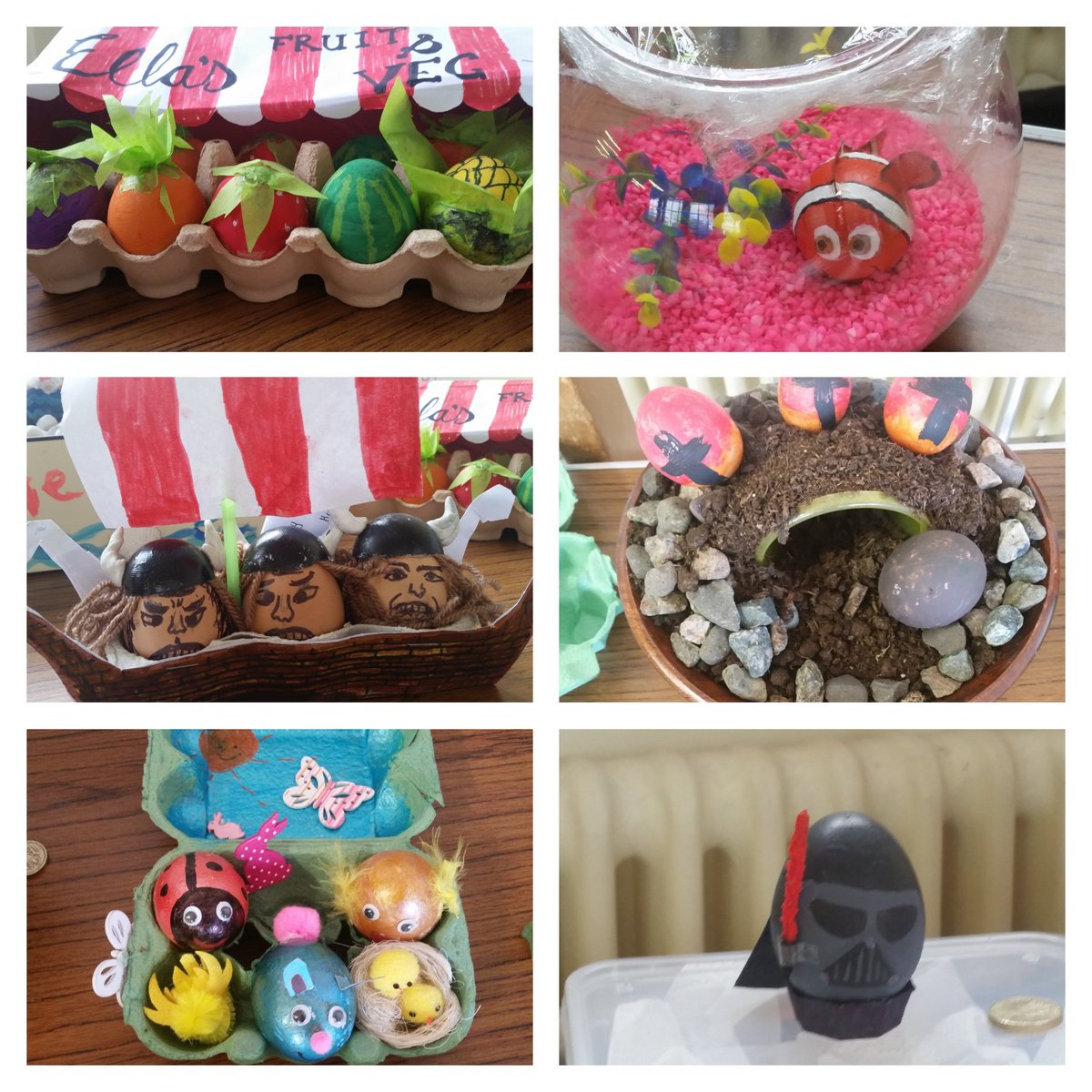 Some of our super egg designs. Well done everyone who took part!
