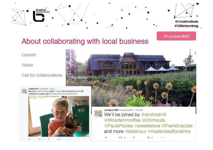CreativeBeds's tweet photo. You can catch up on #cbnetworking March - Rural Business @JordansMill @SlideShare https://t.co/GPVMPONQZK #bedshour https://t.co/58NFCpBzqH