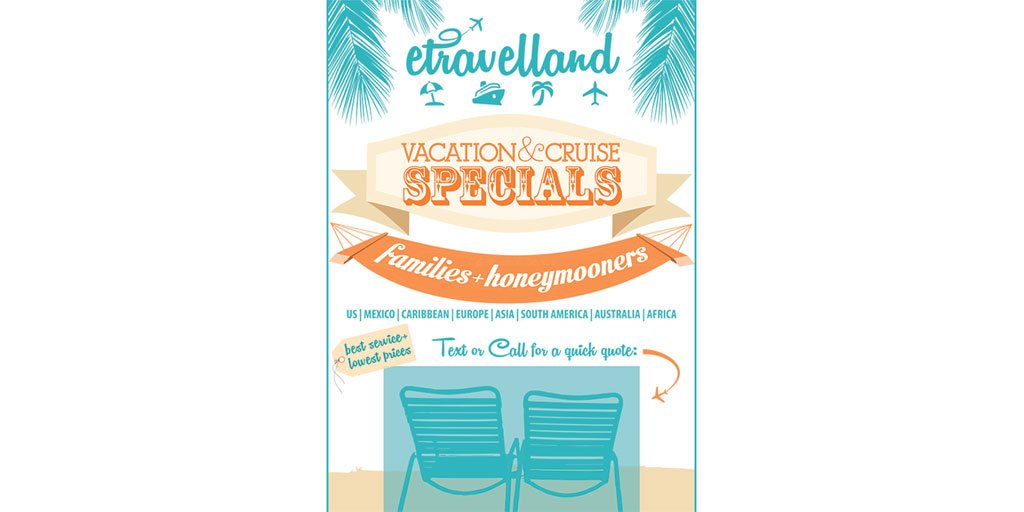 ArpiDesign's tweet photo. #Travel #Agency #FlyerDesign for #eTravelland in #Burbank
https://t.co/LK1EYFylsX
#ArpiDesign #WebDesign #SEO https://t.co/hzVDPHc86G