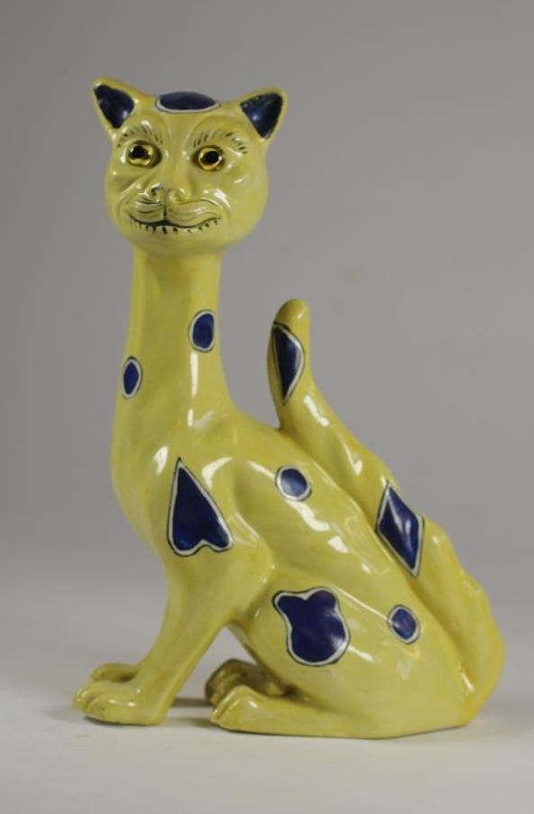 AuctionhunterUK's tweet photo. Perfect for on-trend #yellow decor 1920’s Mosanic #Cat @HartleysAuction 23/03/16 see https://t.co/qysIOGhH8i https://t.co/1LqKHa4Ol5